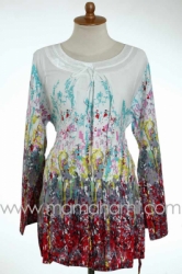 d baju hamil muslim krah saten merah  BLJ 204  large